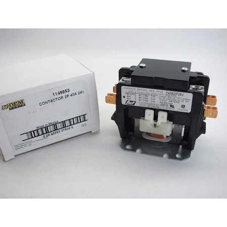 Heil 1149653 Contactor 2P 40A 24V S 1149653